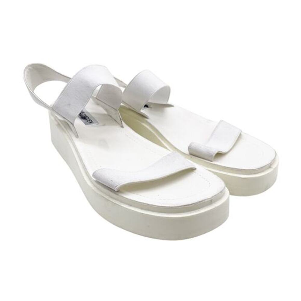 Steve Madden Women's Justine Open Toe White Leather Sandals‎ Size 10M